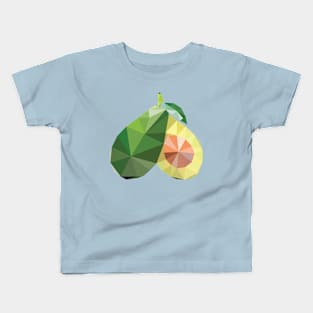 Low poly geometric avocado Kids T-Shirt